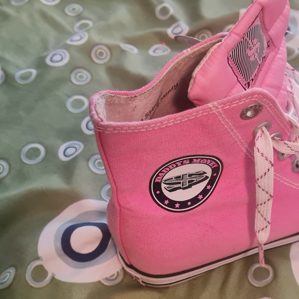 DADDY'S MONEY SZ 7.5Secret Wedge High Top Sneakers Shoes pink